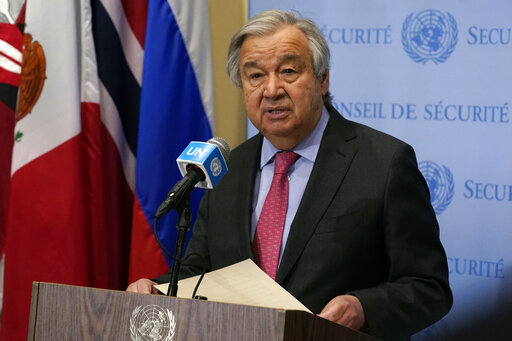 United Nations Secretary General Antonio Guterres. (AP)