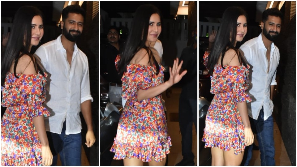 Katrina Kaif with Vicky Kaushal look stunning together.(HT Photo/Varinder Chawla)