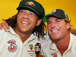 Andrew Symonds with Shane Warne. Andrew Symonds with Shane Warne.