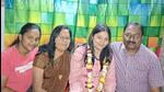 Kritika Singh, a medical student who returned to Varanasi from Ukraine, with her parents. (HT Photo) Kritika Singh, a medical student who returned to Varanasi from Ukraine, with her parents. (HT Photo)