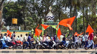 The Basavaraj Bommai government has been accused of using– or misusing – provisions of the endowments law not to intervene against right-wing groups who continue to force Muslim traders to close their shops and even publicly ask Hindus not to do any business with them. (PTI File) The Basavaraj Bommai government has been accused of using– or misusing – provisions of the endowments law not to intervene against right-wing groups who continue to force Muslim traders to close their shops and even publicly ask Hindus not to do any business with them. (PTI File)