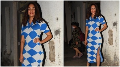 Mrunal Thakur wore this casual comfy dress to the press meet of her upcoming film Jersey. (HT Photo/Varinder Chawla) Mrunal Thakur wore this casual comfy dress to the press meet of her upcoming film Jersey. (HT Photo/Varinder Chawla)