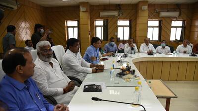Swatantra Dev Singh has taken charge as the Jal Shakti minister in the Yogi govt 2.0. (HT PHOTO)