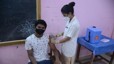 12.74 lakh doses were given to children between 12-14 age group in the last 24 hours. (File) 12.74 lakh doses were given to children between 12-14 age group in the last 24 hours. (File)