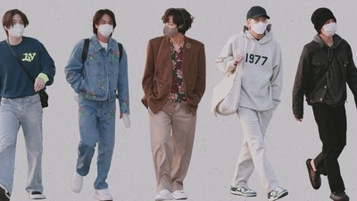BTS slay airport look ahead of 64th Grammy Awards ceremony at Las Vegas (Twitter/luvviabts) BTS slay airport look ahead of 64th Grammy Awards ceremony at Las Vegas (Twitter/luvviabts)