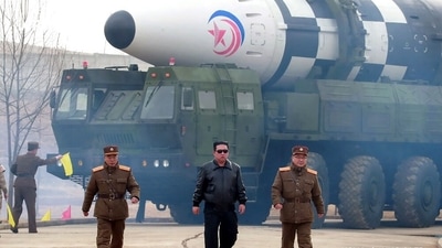 North Korea claimed to have successfully test-fired last Thursday a Hwasong-17 missile -- a long-range ICBM that analysts say may be capable of carrying multiple warheads. (AFP/STR) North Korea claimed to have successfully test-fired last Thursday a Hwasong-17 missile -- a long-range ICBM that analysts say may be capable of carrying multiple warheads. (AFP/STR)