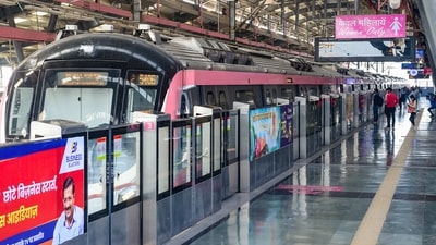 The Green Line of the Delhi Metro runs from Brig. Hoshiar Singh to Inderlok/Kirti Nagar while the Pink Line runs from Majlis Park to Shiv Vihar. (PTI)