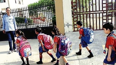 Under the Right to Education Act, 2009, at least 25% of seats in entry-level classes have to be mandatorily reserved for EWS/DG (22%) and children with disabilities (3%). (Representational image) (HT Archive) Under the Right to Education Act, 2009, at least 25% of seats in entry-level classes have to be mandatorily reserved for EWS/DG (22%) and children with disabilities (3%). (Representational image) (HT Archive)
