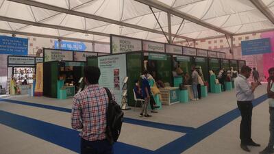 Artisans showcase their crafts at the Indian Handicrafts and Gifts Fair in Greater Noida on Wednesday. (Sourced)