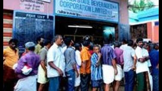 Liquor, where the government has monopoly, and lottery tickets are two major revenue earners for Kerala. (HT Photo)