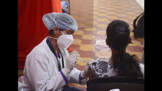Out of these 69 centres, 30 hospitals will be dedicated to the vaccination of children in the age group of 12 to 15 years with Corbevax, while all 69 hospitals and maternity centres will administer Covaxin or Covishield. (HT PHOTO)