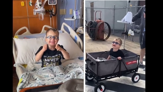 Boy suffering from leukaemia gets new wagon. His reaction will melt ...