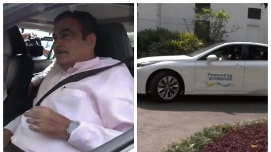 This is Union minister Nitin Gadkari's hydrogen-powered electric vehicle.&nbsp;
