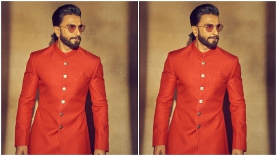 “The colour of Passion,” Ranveer summed up his love for red in his caption.(Instagram/@ranveersingh)