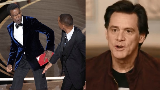 Jim Carrey has reacted to Will Smith slapping Chris Rock at the Oscars.&nbsp;