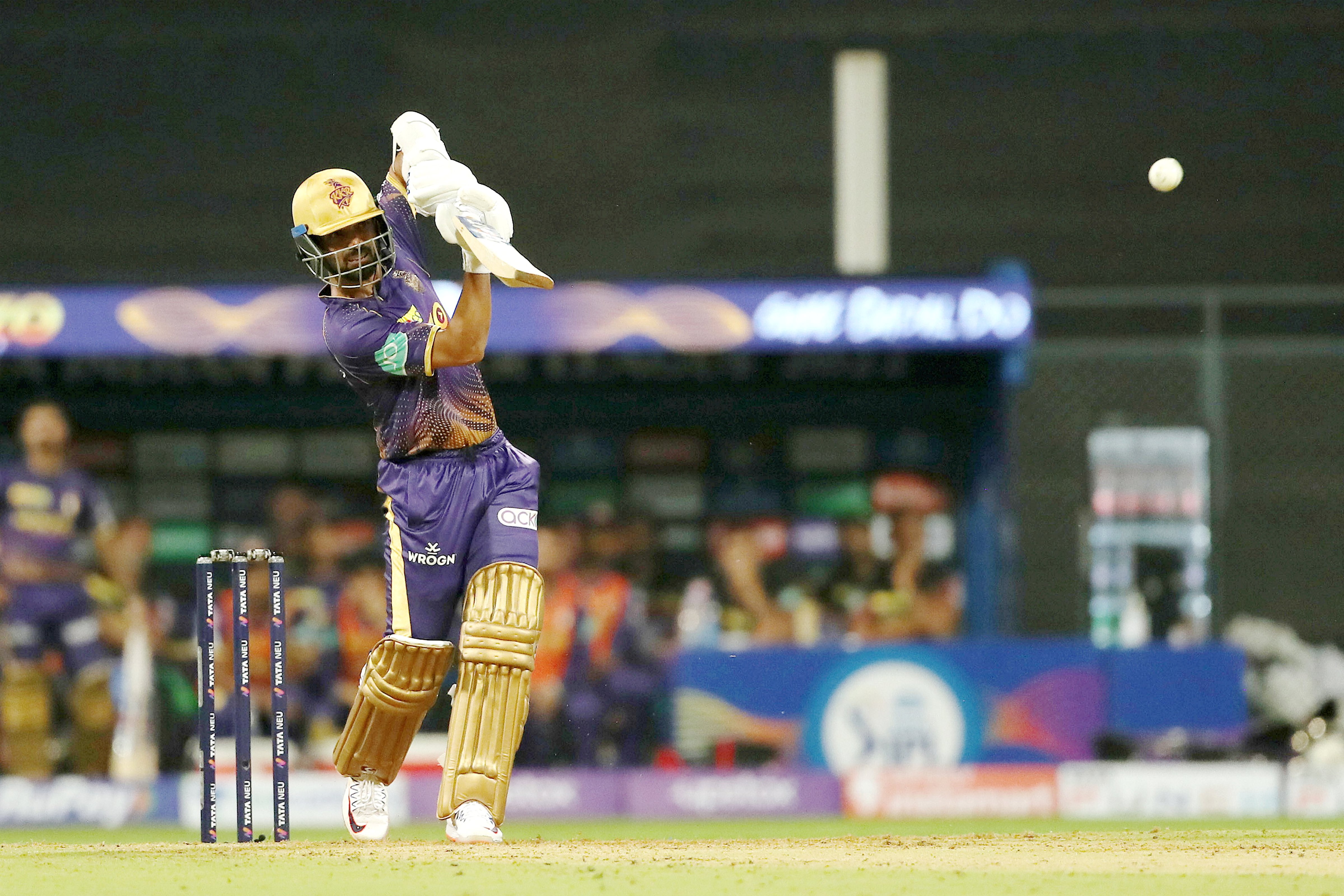 Ajinkya Rahane of Kolkata Knight Riders hits a boundary against Chennai Super Kings. (PTI) Ajinkya Rahane of Kolkata Knight Riders hits a boundary against Chennai Super Kings. (PTI)