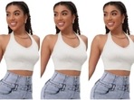 Halter neck tops can give you an edgy summer look.