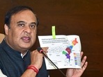 Assam Chief Minister Himanta Biswa Sarma addresses the media regarding the removal of Armed Forces Special Powers Act (AFSPA) from some areas of the state, at Assam Secretariat in Guwahati.