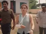Taapsee Pannu in a still from her upcoming Telugu film Mishan Impossible.