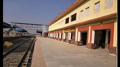 Jaynagar railway station in Bihar’s Madhubani district. (HT Photo)