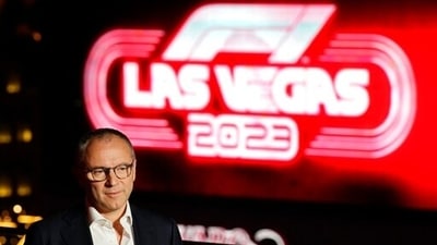 Stefano Domenicali, president and CEO of Formula 1, speaks during a news conference announcing a 2023 F1 Grand Prix race to be held in Las Vegas, Wednesday. (AP) Stefano Domenicali, president and CEO of Formula 1, speaks during a news conference announcing a 2023 F1 Grand Prix race to be held in Las Vegas, Wednesday. (AP)