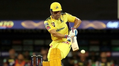 Mumbai: MS Dhoni during the first match of the Indian Premier League 2022 between CSK and KKR at the Wankhede stadium in Mumbai, (PTI)