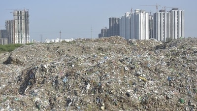 Officials said the 450,000 metric tonnes of legacy waste lying at the Pratap Vihar landfill is also expected to be cleared by April. (HT archive) Officials said the 450,000 metric tonnes of legacy waste lying at the Pratap Vihar landfill is also expected to be cleared by April. (HT archive)