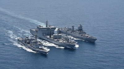 India, France begin mega naval wargame in Arabian Sea (Twitter/@indiannavy) India, France begin mega naval wargame in Arabian Sea (Twitter/@indiannavy)