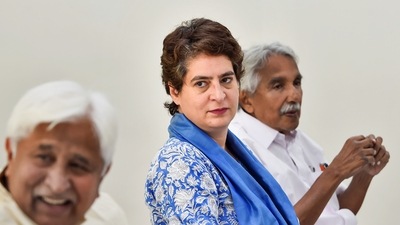 Congress general secretary Priyanka Gandhi Vadra at a meeting at the AICC headquarters, in New Delhi. (PTI / File) Congress general secretary Priyanka Gandhi Vadra at a meeting at the AICC headquarters, in New Delhi. (PTI / File)