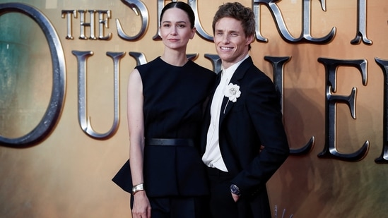 Actors Katherine Waterston and Eddie Redmayne arrive.(REUTERS)