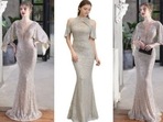 Shimmering gowns have an eternal charm.