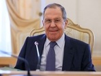 Russian foreign minister Sergei Lavrov attends a meeting.&nbsp;