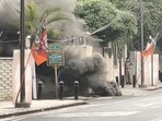 An explosion sound was heard in Bengaluru near Mount Carmel college as Union Minister for Home Amit Shah was returning from an event in Chikballapur (Source: NDTV Twitter) An explosion sound was heard in Bengaluru near Mount Carmel college as Union Minister for Home Amit Shah was returning from an event in Chikballapur (Source: NDTV Twitter)