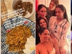 Kareena Kapoor, Malaika Arora and Masaba Gupta shared food with each other.