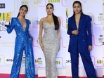Kiara Advani, Janhvi Kapoor, Tejasswi Prakash and Ranveer Singh at Grazia Millenial Awards on Thursday. (Varinder Chawla) Kiara Advani, Janhvi Kapoor, Tejasswi Prakash and Ranveer Singh at Grazia Millenial Awards on Thursday. (Varinder Chawla)