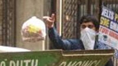 Panchkula garbage collectors staged a protest outside the MC office against the shift to a new contractor. (HT FIle)