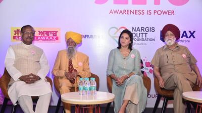 A special breast cancer awareness campaign “Jeeto” was launched in Mohali. (HT Photo)