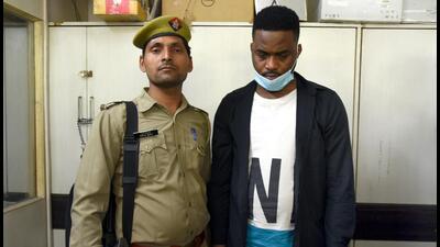 The accused has been identified as Oshitor Churchill Paul, (37), a native of Delta State in Nigeria and was currently residing at Unitech Horizon Society in Greater Noida. (Sunil Ghosh/HT Photo) The accused has been identified as Oshitor Churchill Paul, (37), a native of Delta State in Nigeria and was currently residing at Unitech Horizon Society in Greater Noida. (Sunil Ghosh/HT Photo)