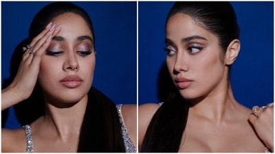Janhvi Kapoor's makeup artist added intense contour to her cheekbones to highlight her naturally sharp features. (Instagram/@janhvikapoor) Janhvi Kapoor's makeup artist added intense contour to her cheekbones to highlight her naturally sharp features. (Instagram/@janhvikapoor)