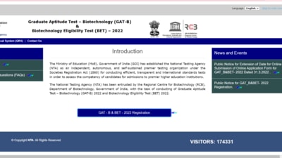 GAT-B/BET-2022: NTA extends last date for registration till April 3, link here