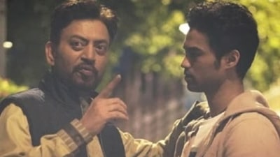 Irrfan with son Babil. Irrfan with son Babil. 