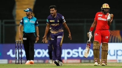 Shivam Mavi reacts after dismisses Bhanuka Rajapaksa (iplt20.com) Shivam Mavi reacts after dismisses Bhanuka Rajapaksa (iplt20.com)