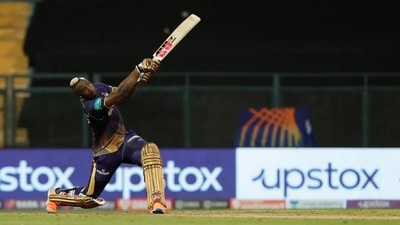 Andre Russell smashed an unbeaten 31-ball 70 against Punjab Kings (iplt20.com) Andre Russell smashed an unbeaten 31-ball 70 against Punjab Kings (iplt20.com)