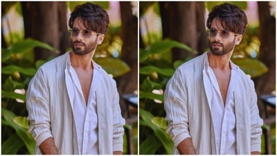 Assisted by hairstylist Shahrukh Shaikh, Shahid posed in ruffled messy hair and a trimmed bearded look. (Instagram/@shahidkapoor)