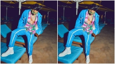 Ranveer played with multiple shades of colours as he posed for pictures in a dimly-lit setup. (Instagram/@ranveersingh)