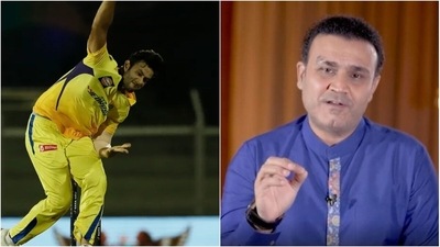 Shivam Dube; Virender Sehwag (IPL/Facebook) Shivam Dube; Virender Sehwag (IPL/Facebook)