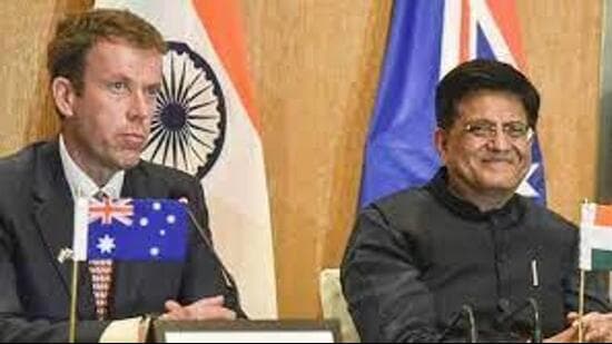 The India-Australia Economic Cooperation and Trade Agreement (IndAus ECTA) will be signed at a virtual ceremony by commerce minister Piyush Goyal and Australia’s trade minister Dan Tehan in the presence of Prime Minister Narendra Modi and his Australian counterpart Scott Morrison. (HT FILE PHOTO.)