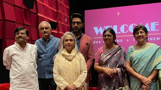 Jaya Bachchan held a special screening of her son Abhishek Bachchan's film Dasvi.
