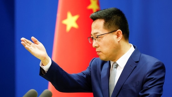 China's foreign ministry spokesperson Zhao Lijian attends a news conference in Beijing, China.(REUTERS)