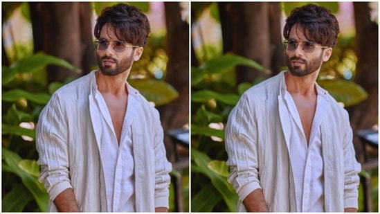 Assisted by hairstylist Shahrukh Shaikh, Shahid posed in ruffled messy hair and a trimmed bearded look.(Instagram/@shahidkapoor)
